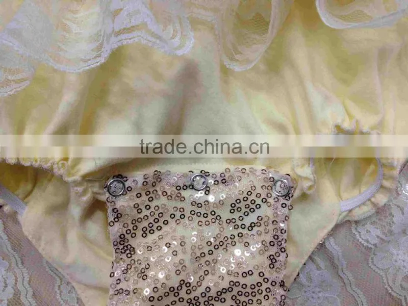 Classical sequins ivory silk ribbon lace wholesale women suspender trouser