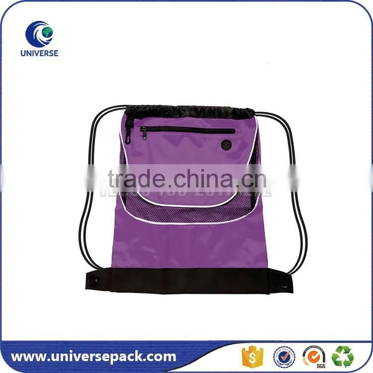 Recyclable custom logo drawstring backpack bag