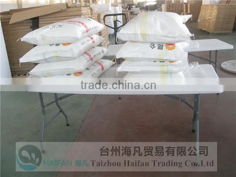 high quality plastic folding 8 seater dining table/hot sell price of plastic dining table for restaurant