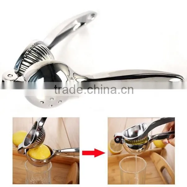 Premium Quality Stainless Steel Press Lemon Lime Squeezer Citrus Manual Juicer Silver