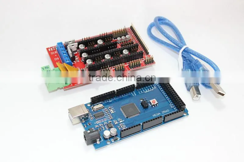 China Wholesale 2016 Delta Rostock mini kit kossel 3d printer kit reprap A4988 +Ramps 1.4+ Mega 2560 and 4Pin wire cable
