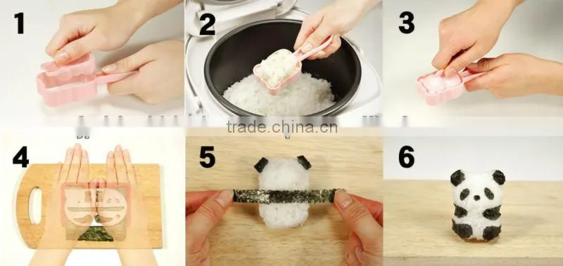 kitchen accessories lunch bags for kids bento box tools rice ball mold decoration equipments silicone mat nori cutter 76053