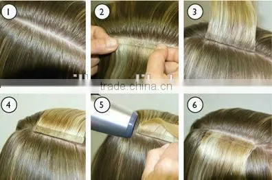 Top Quality tape pu skin weft virgin brazilian hair skin hair weft pu tape hair extension