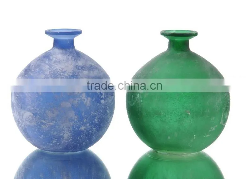 Globe Shape Retro Antique Color Glass Vase