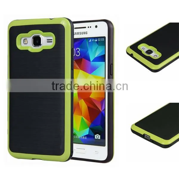 C&T Heavy Duty Brushed Metal Texture Hybrid Dual Layer Slim Protector Case Cover for Samsung Galaxy Grand Prime G530