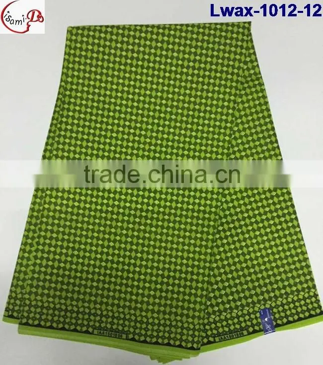 Lwax-1012-12 aqua African Jacquard style cheap wholesale african wax print fabric