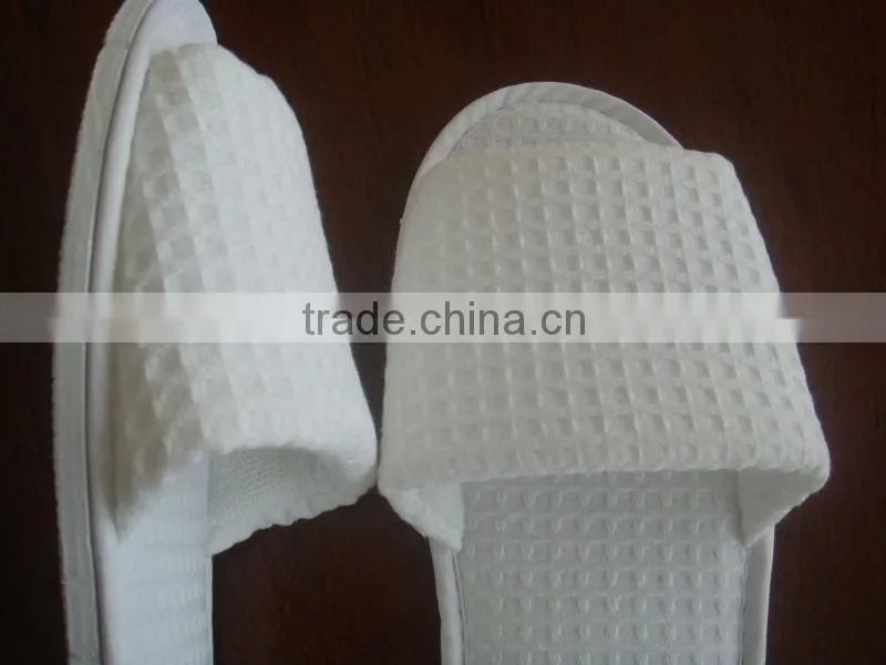High quality Waffle Washable hotel slippers with EVA sole