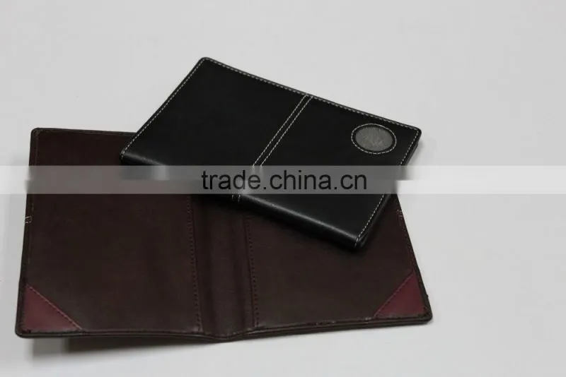 Dongguan factory direct custom High-quality leather passport holder with Multi-function pocket and Customized Logo