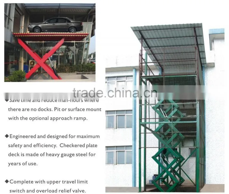 1-10 ton stationary hydraulic scissor lift table with large carrying capacity