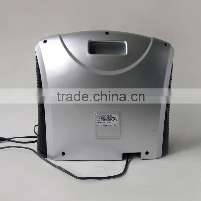 Hepa type ozone air purifier with UV lighting