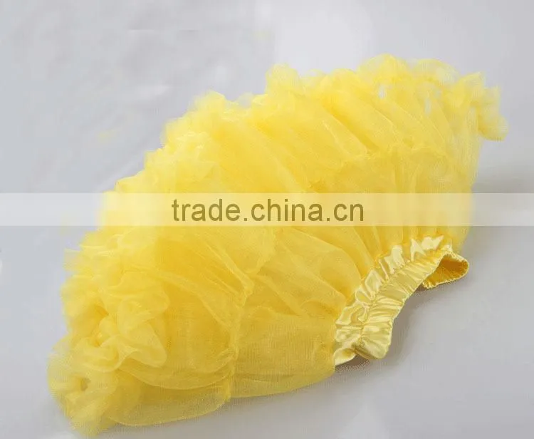 Yellow Ruffled Tutu Skirt For Children Girls