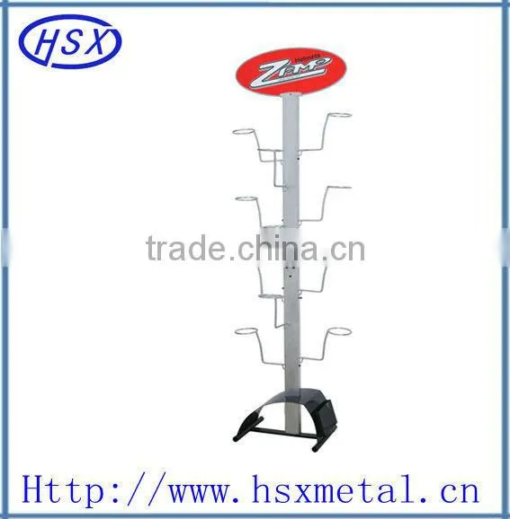 Fashionable ,firm and metal motorcycle helmet/hat/cap display rack with hook
