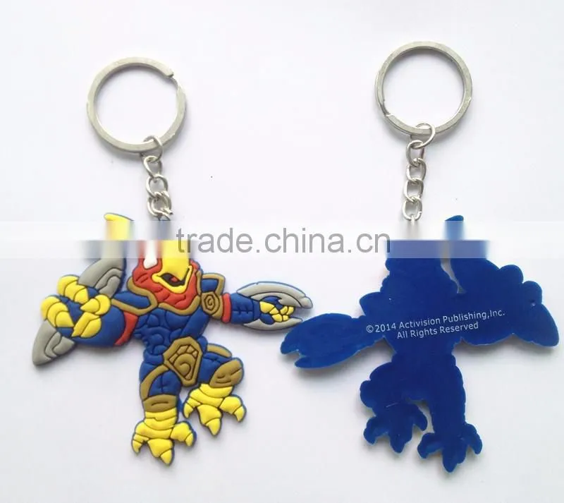 Animation Shaped Promotion Gift Metal Soft Rubber Key Chain PVC Manufacture