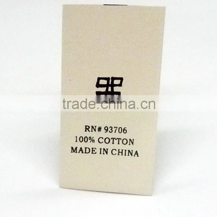 Black Care Label For Garment