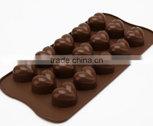 2016 Hot sale food grade FDA and LFGB silicone chocolate mould