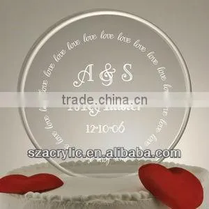 crystal shape wedding acrylic round cake topper