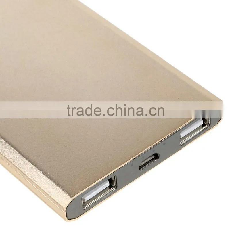 10000mAh Metal Power Bank Charger Dual USB Shake Control for iPhone/for Samsung/for Sony/for HTC/for Xiaomi