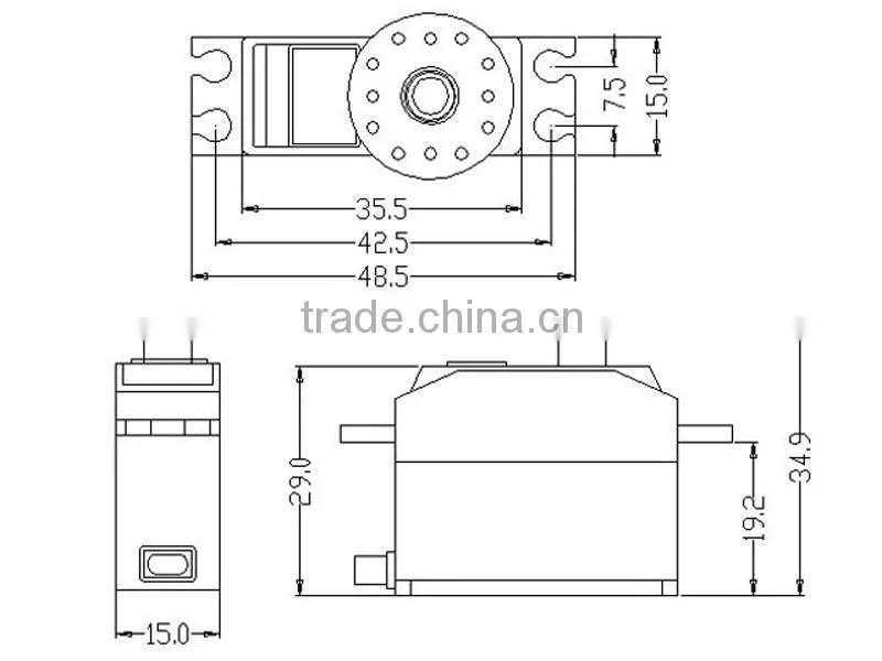 K-power DC motor metal gear Analog servo 2.9KG@6v 0.09sec M0261