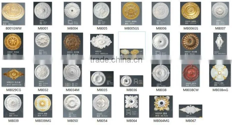 PU lamp panel European chandeliers carved flat bottom disc TV backdrop mural brick carvings Wholesale decorative plates