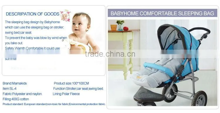 2014 the best quality soft baby pushchair footmuff sleeping bag