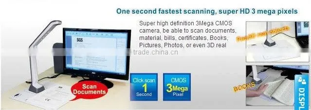 2013 HOT portable handy document scanner 3.0Mega with OCR software