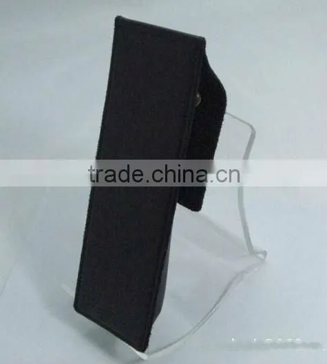 mini pu leather color pencil bag for single pen