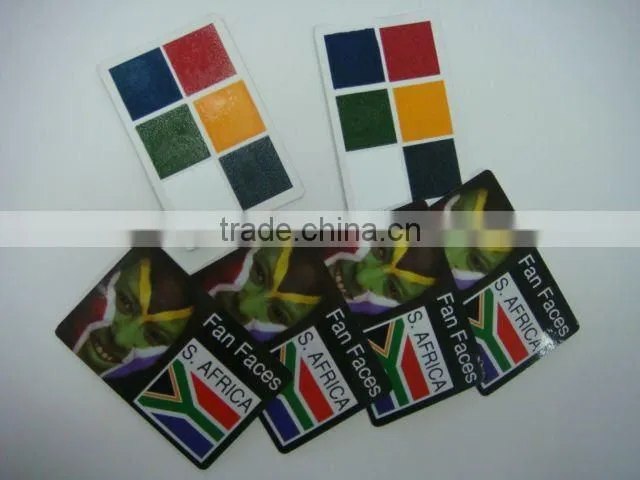 6Color Fans Face Paint Card,Sports Fans Face Paint