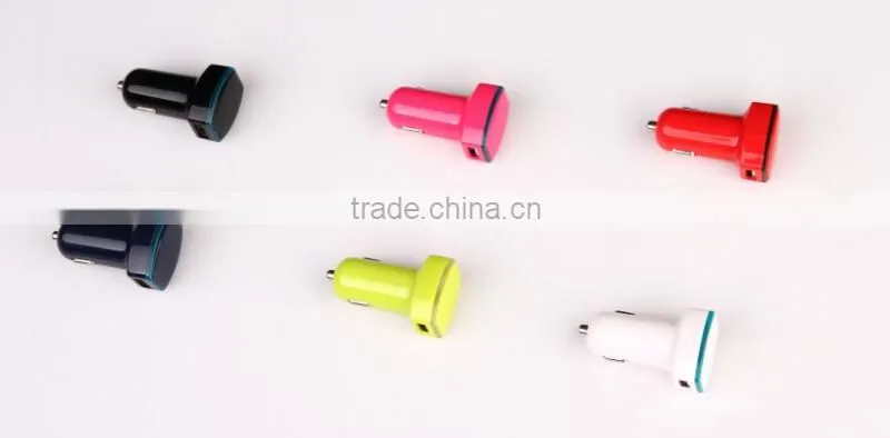Hot selling 2016 Christmas gift 5v 2100ma usb mini car charger double usb ports mini car charger