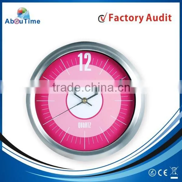 Aluminum Wall Clock Design Metal Wall Art Clock For promotion!