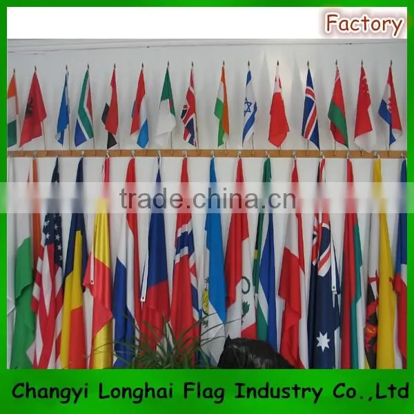 all kinds of colorful national flags