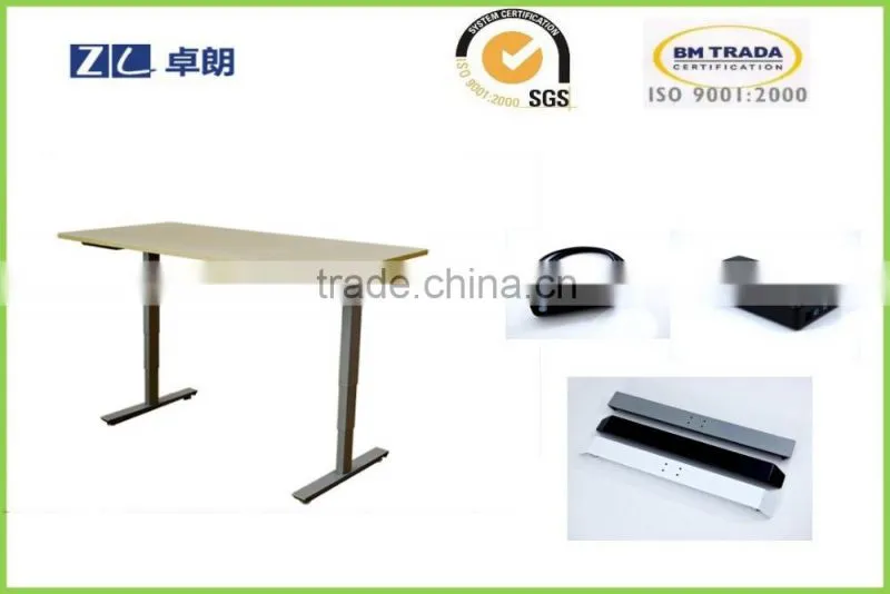 Lifting adjustable table frame for office desk by hand