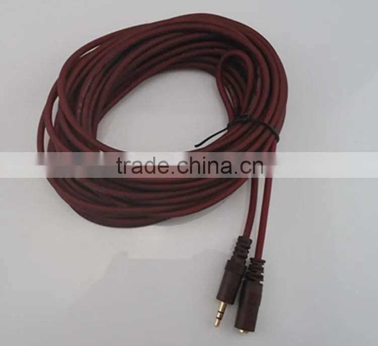 Wholesale shielded 3.5mm 1/8 Stereo Female Mini Jack to 1 Male RCA Audio Cable