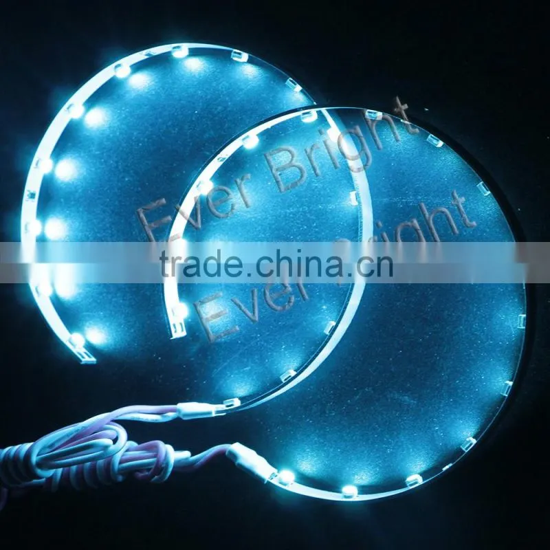 New product Colorful led devil eyes angel light 12V evil eye for 3''inch car projector lens