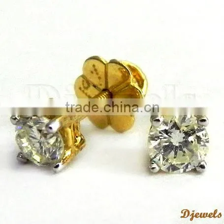 Solitaire Diamond Earrings, Diamond Stud Earrings, Dimaond Jewelry