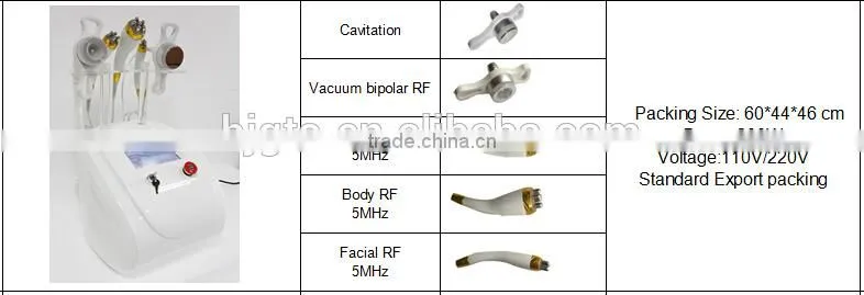 2015 new cavitation vacuum RF slimming machine weight loss machine