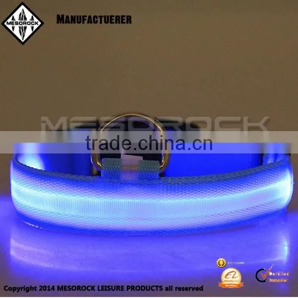 Wholesale Adjustable Sizes with Plastic Snap Closure Pet Collar Led Dog Collar