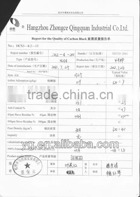 high strcture carbon black N234 (ISAF-HS) for granular