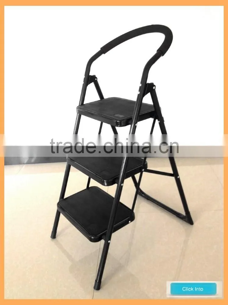 Multi Functional Household 4 Steel Step Ladder with Safety Rail