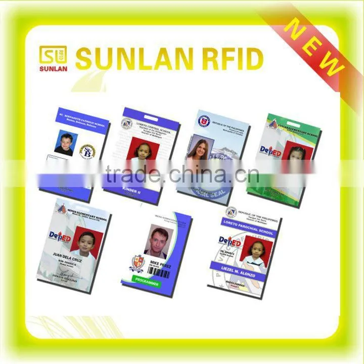 School polycarbonate/PVC Material id card with ISO Size and Custom