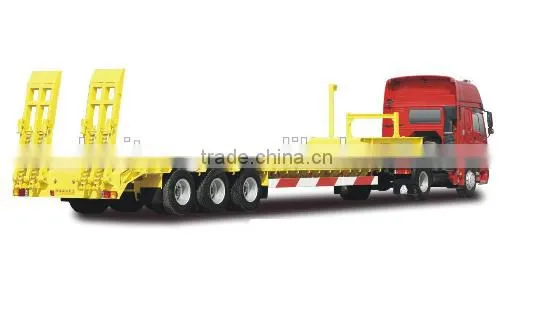 China manufacturer Lowboy flatbed semi trailer truck