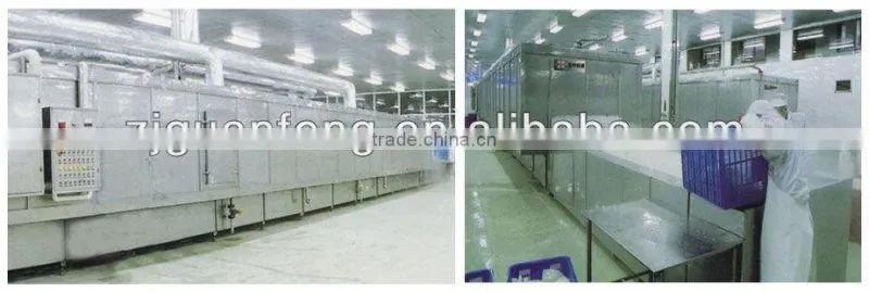 Food processing machinery fast freezing machine tunnel freezer
