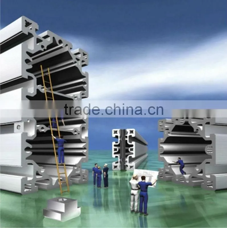 assembling line modular aluminum profile industry fair using