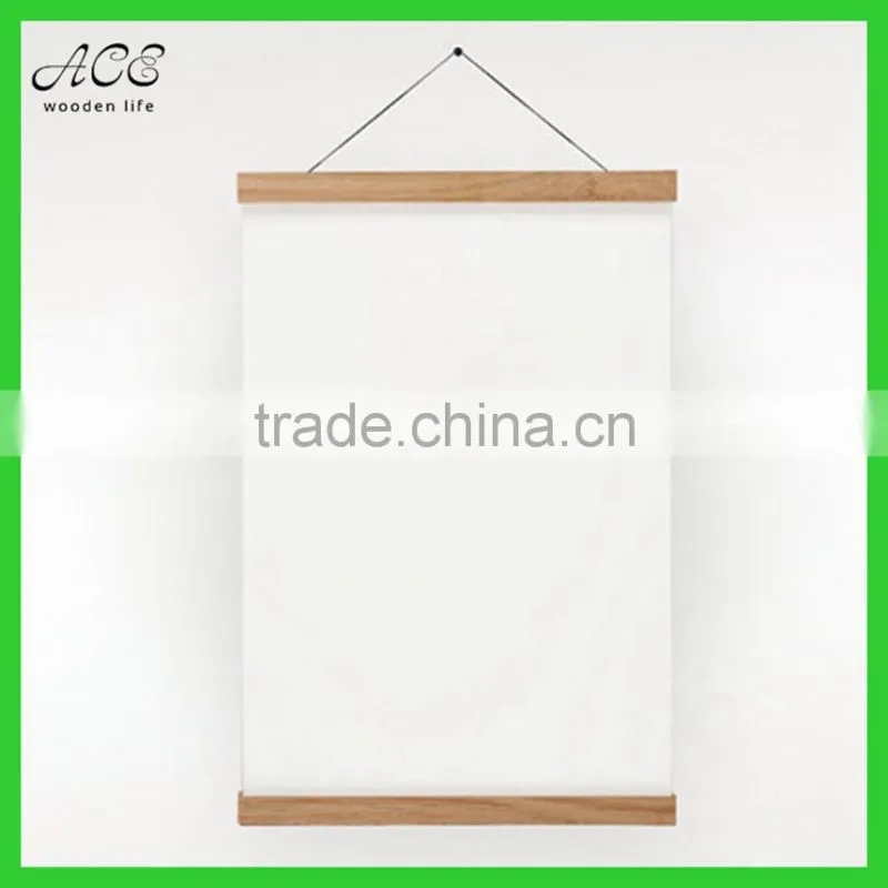 Wooden poster hanger