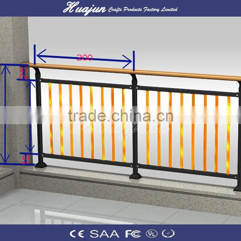 led plastic roof guardrail/led waterproof railing