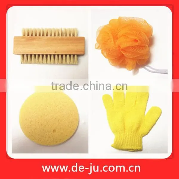 Glove Brush Sponge Flowers Travel Gift Hotel Bath Set