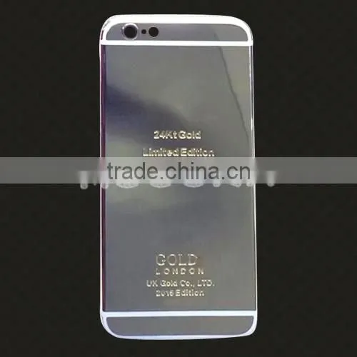 Good quality mirror finish plated gold housing,24K gold plated housing, gold plated back housing for Iphone6