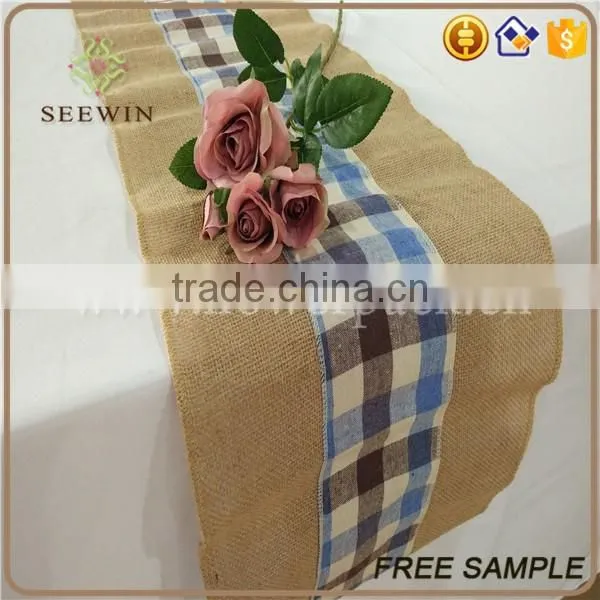 high quality 100% Burlap table runner