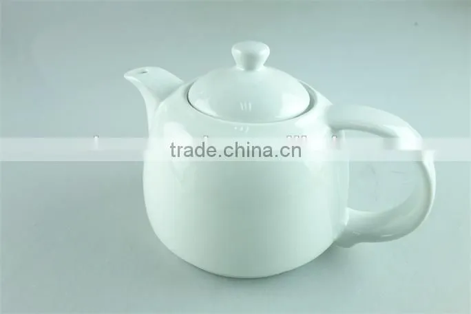 Cheap price white ceramic teapot in stock for wholesale
