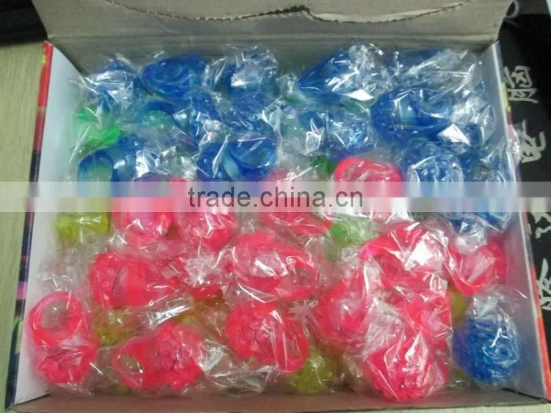 light up jelly rings light up TPR ring led ring