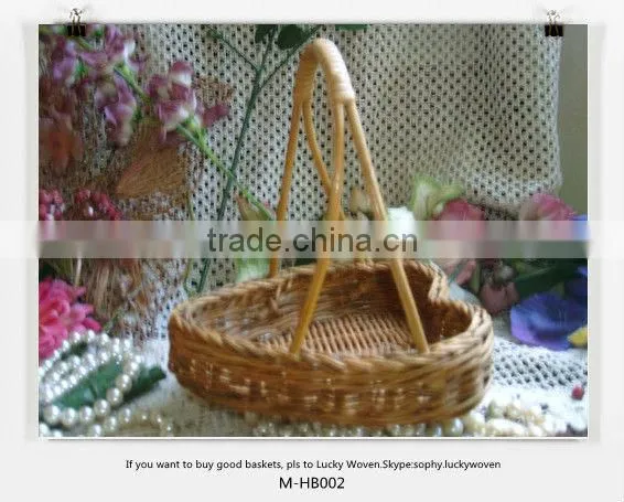 cheap Rectangle wicker storage basket & wicker fruit basket & willow fruit tray